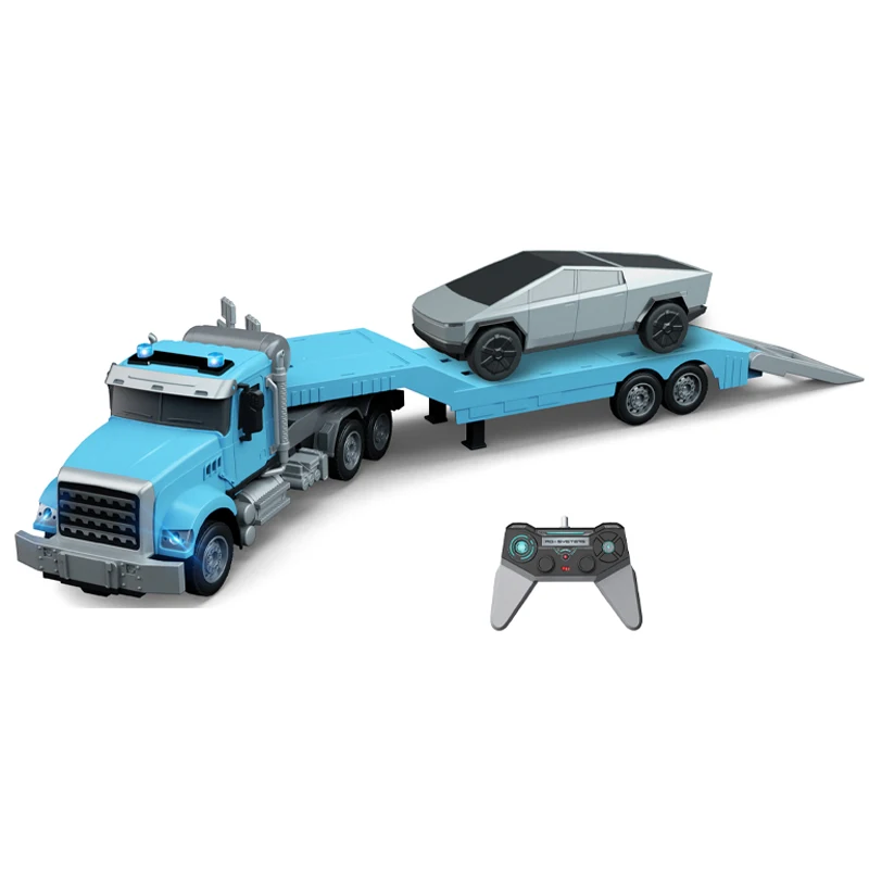 QS New Arrival 1:12 Scale Remote Control Model Trailer Car Toys 3 Colors City Simulation R/C Truck Vehicle Toys With Light