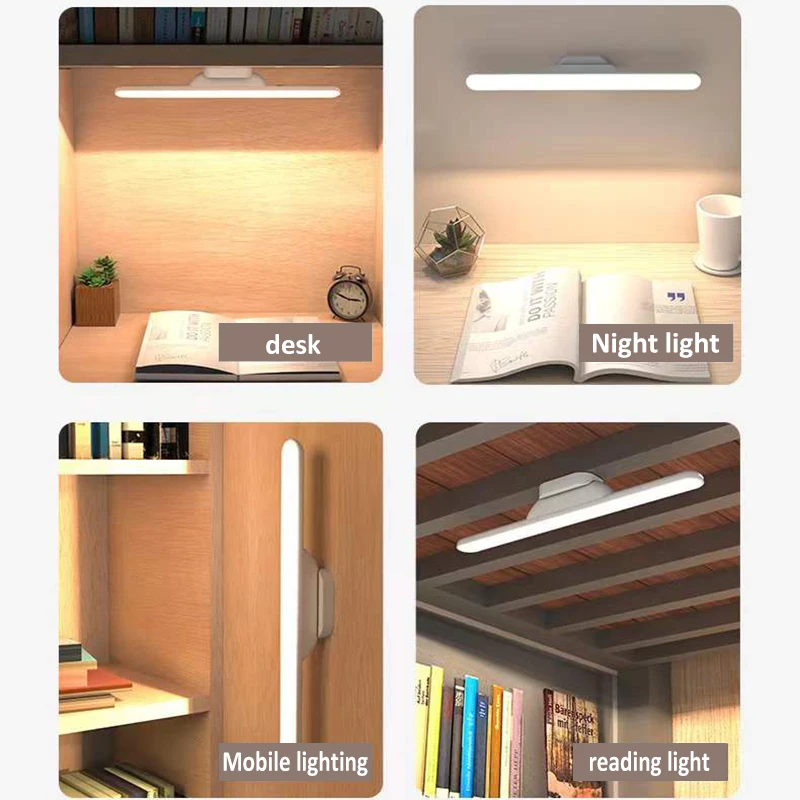 Wireless Magnetic Lamp Hanging Dimming Touch Control USB Rechargeable Eye protect Reading Lamp Office Magnetic led Table Lamp