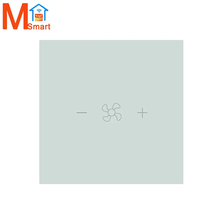 WiFi Controlled Smart Ceiling Fan Switch Tuya Smart Touch Panel Fan Speed Regulator Switch