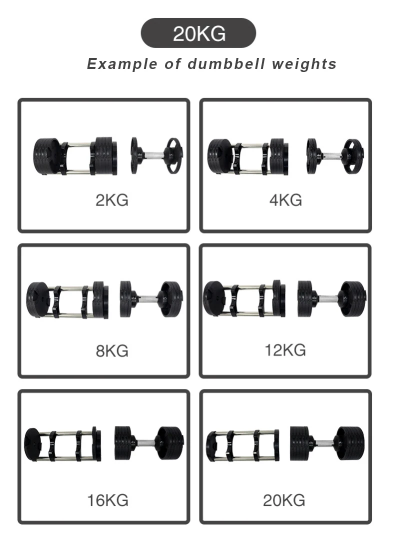 20kg Adjustable Dumbbell Set Home Use Gym Equipment Dumbbell Set