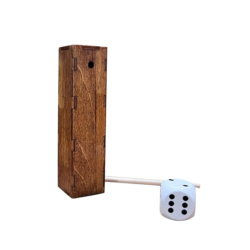 Wooden Escaping Dice prop with a creative idea and excellent craftsmanship Close Up magic trick