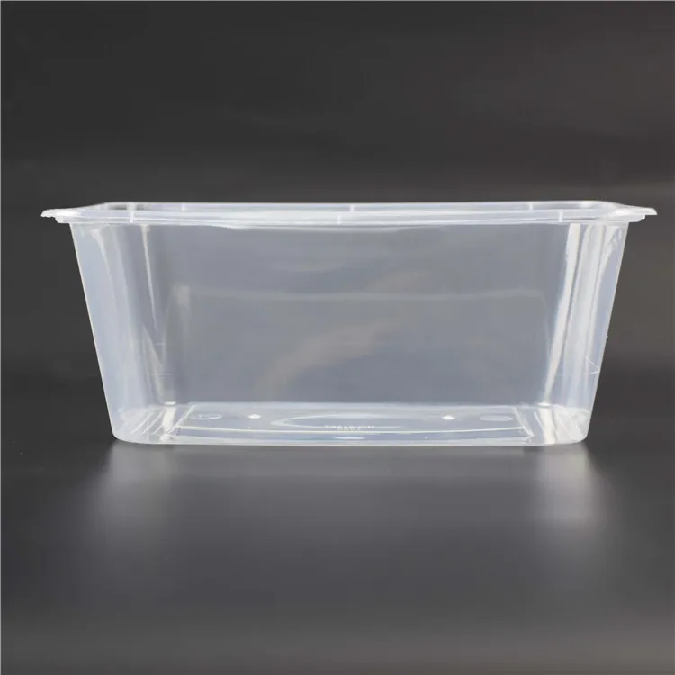SM6-1104 1000ML Disposable Plastic Rectangular Oven Safe Food Containers Packaging Box Microwave Lunch Box