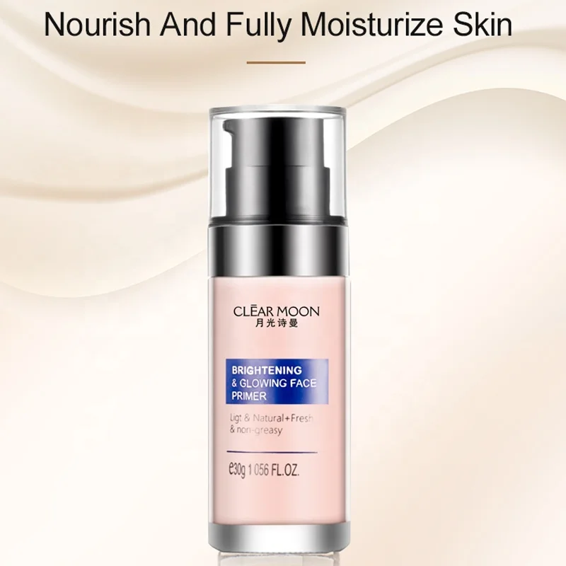 Glowing makeup brightening cosmetic facial primer