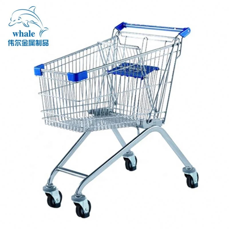 Wholesale Shopping steel convenient folding shopping trolley supermarket cart Mobile Shopping Carts Trolley