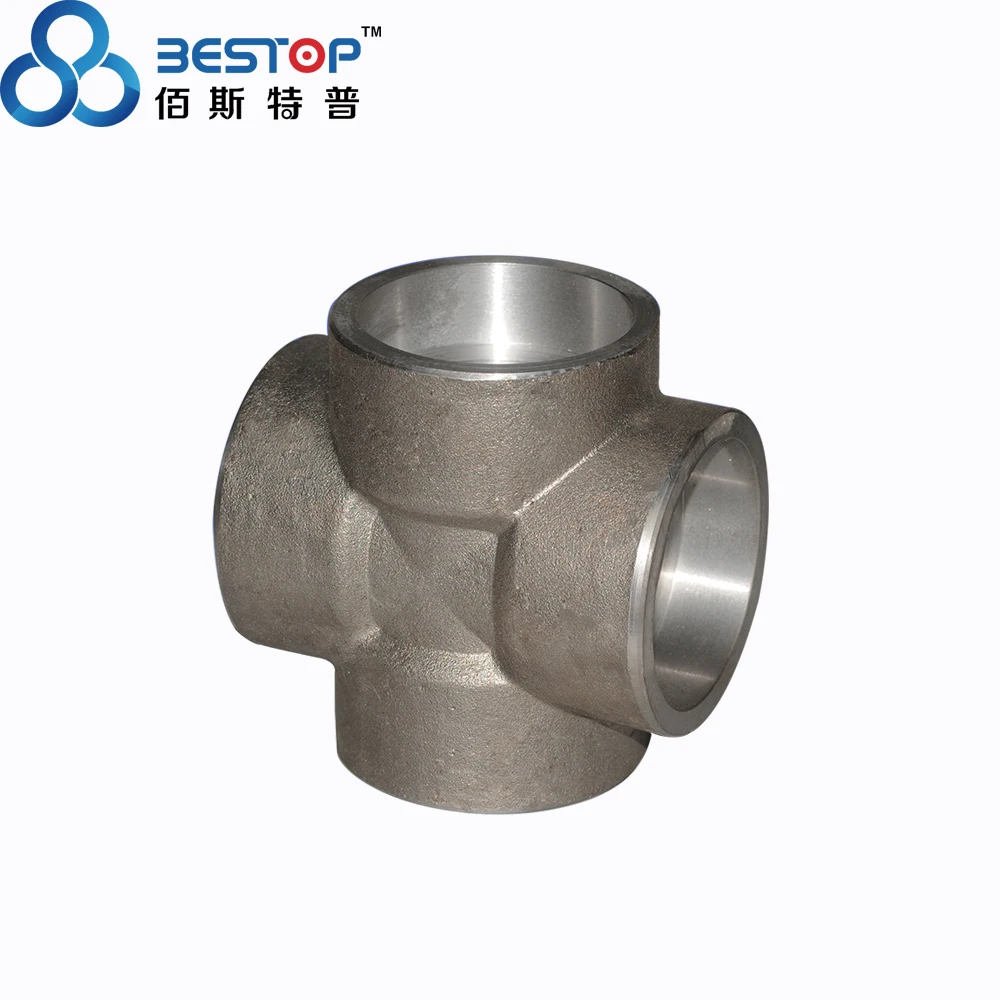 Кованые фитинги 3000lbs SW Cross ASME B16.11 из нержавеющей стали розетка Сварка равный крест