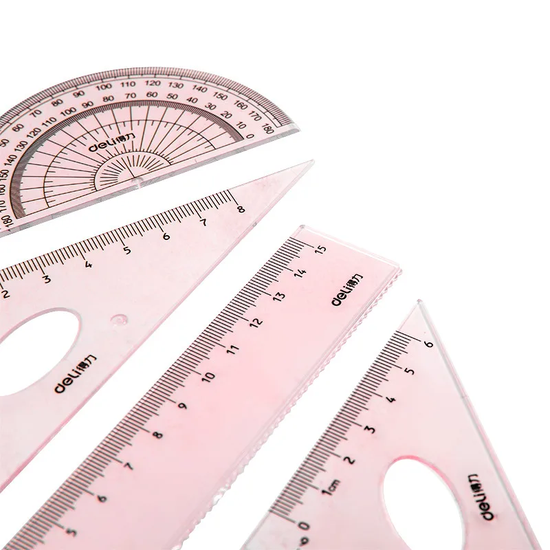 Набор линейки Deli 72001 профессиональная математическая чертежная линейка транспортир многофункциональные принадлежности для математического чертежа