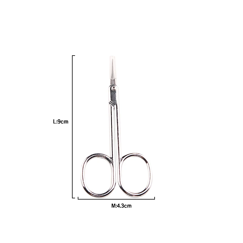 Nail Silver Stainless Steel Cuticle Scissors Customized Manicure Scissors Makeup Helper Scissors