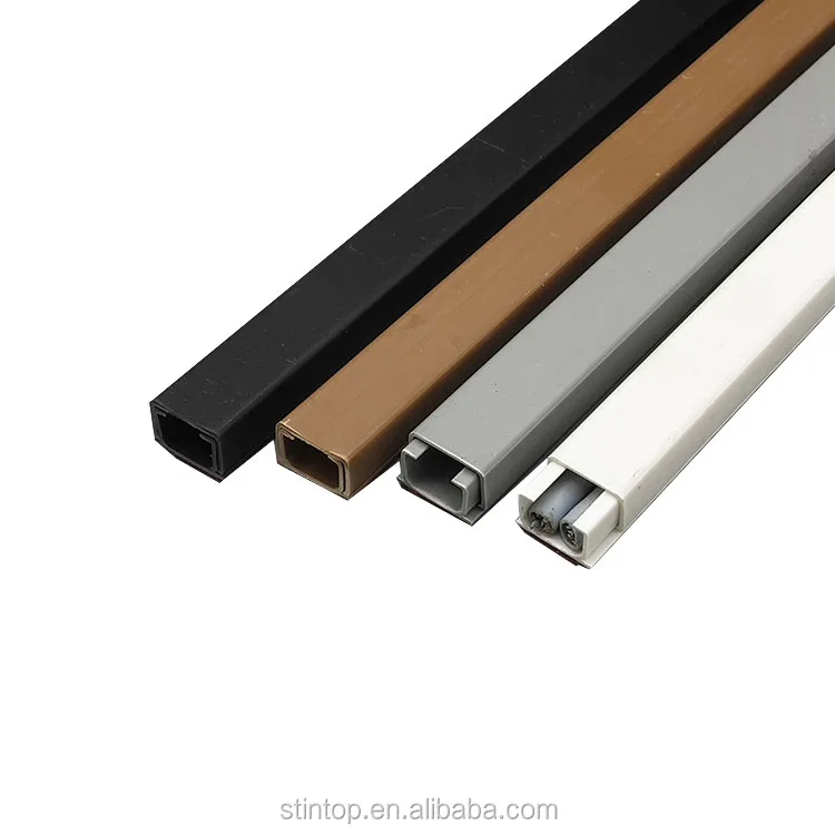 PVC Plastic floor wire ducts electrical network Cable Trunking pvc black cable trunking