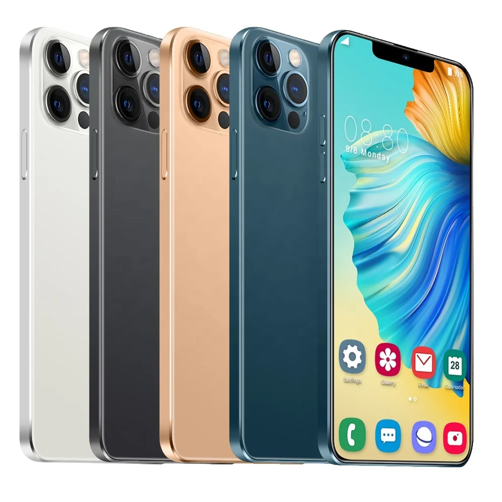 2022 Top Selling Phone i12 Pro Max 8+256GB Smartphone 4800mAh 6.5 Inch Big Touch Screen Unlocked support TF card Mobile Phones