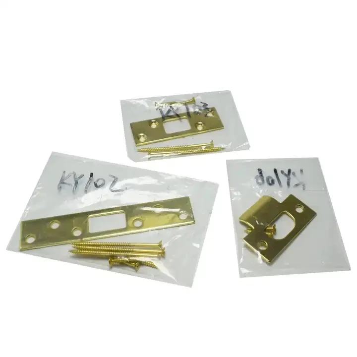 America hot sale polished brass or satin brass door lock strike plate