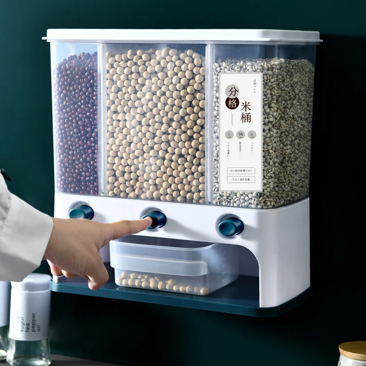 Food Storage Box 2020 top Plastic cereal Dispenser Storage Box Kitchen Food Grain Rice Container