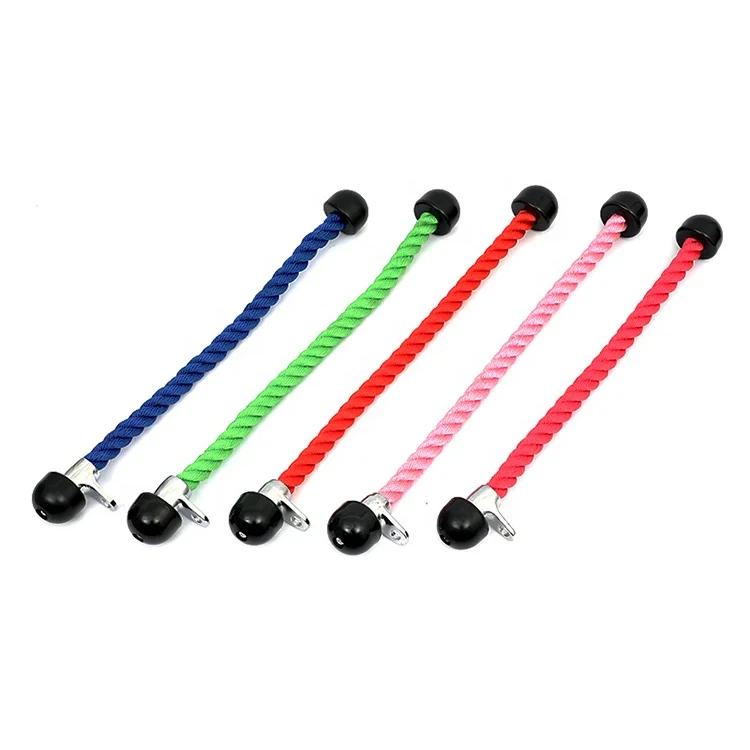 Wholesale bodybuilding cable accessories triceps rope fitness exercise push-pull rope