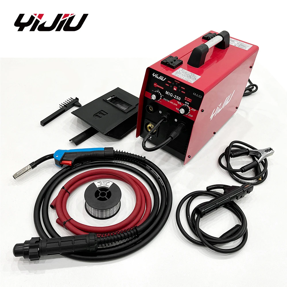YIJIU MIG-250 IGBT DC инвертор сварочный аппарат Новый 250A 5/15 MIG/MMA Многофункциональный 220V провод двигатель PCB сердечник
