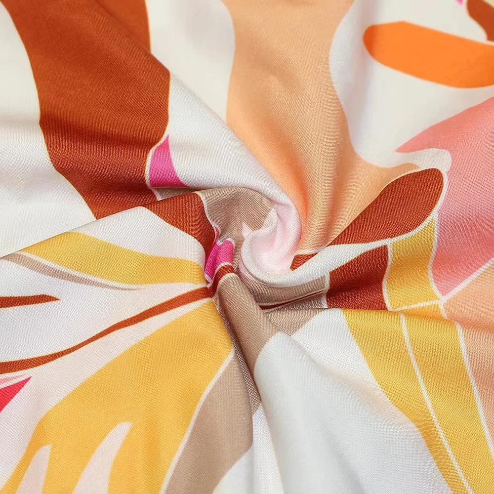 OEM Custom fall high quality New Print Polyester Lantern Sleeve Lapel Cardigan Single Breasted Swallow tail Women Casual blouse