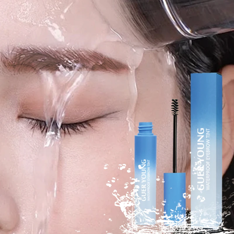 Luxury dark grey long lasting eyebrow  gel tint private label waterproof tinted gel for eyebrows