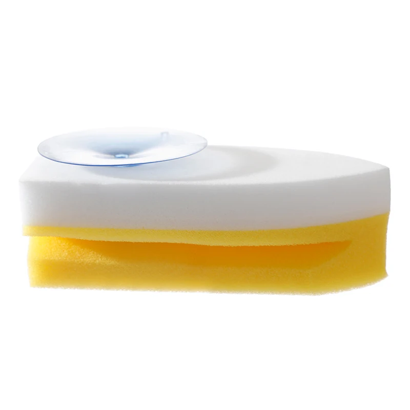 Ironing Brush shower eraser Magic sponge white and PU sponge yellow, Suction hooks Simply wet, squeeze and wipe