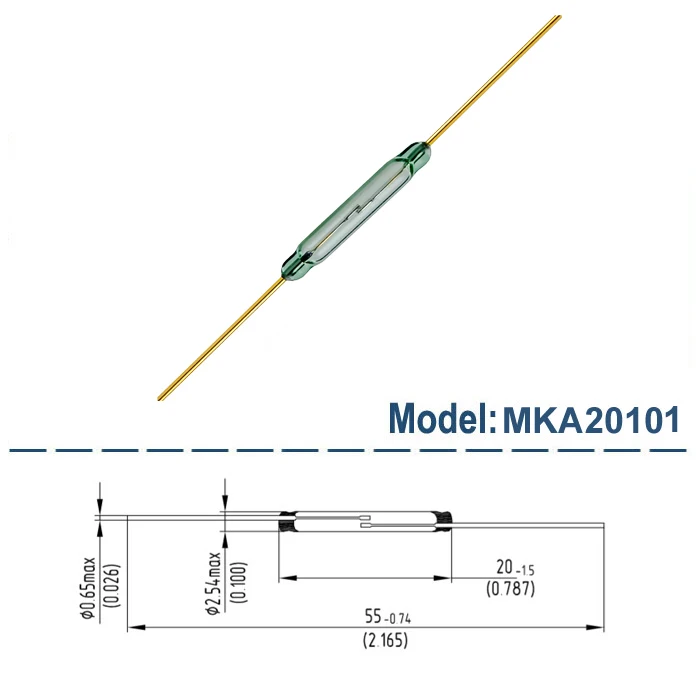 20mm Low Voltage Reed Switch MKA20101