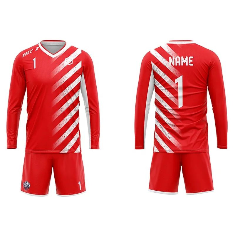 Long Sleeve Football Shirt Maker Goalkeeper Uniforms Football Jersey Wear Custom Fc Club Soccer Jersey