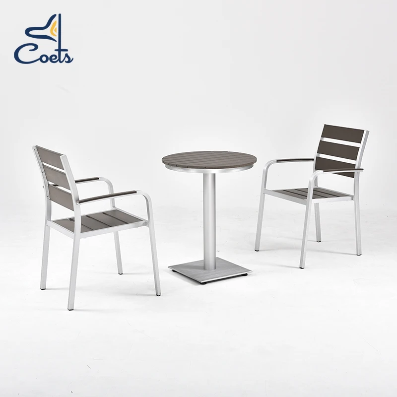 Coets  High Quality Brushed Aluminum Patio Restaurant tables and chairs Outdoor restaurant Furniture outdoor dining set