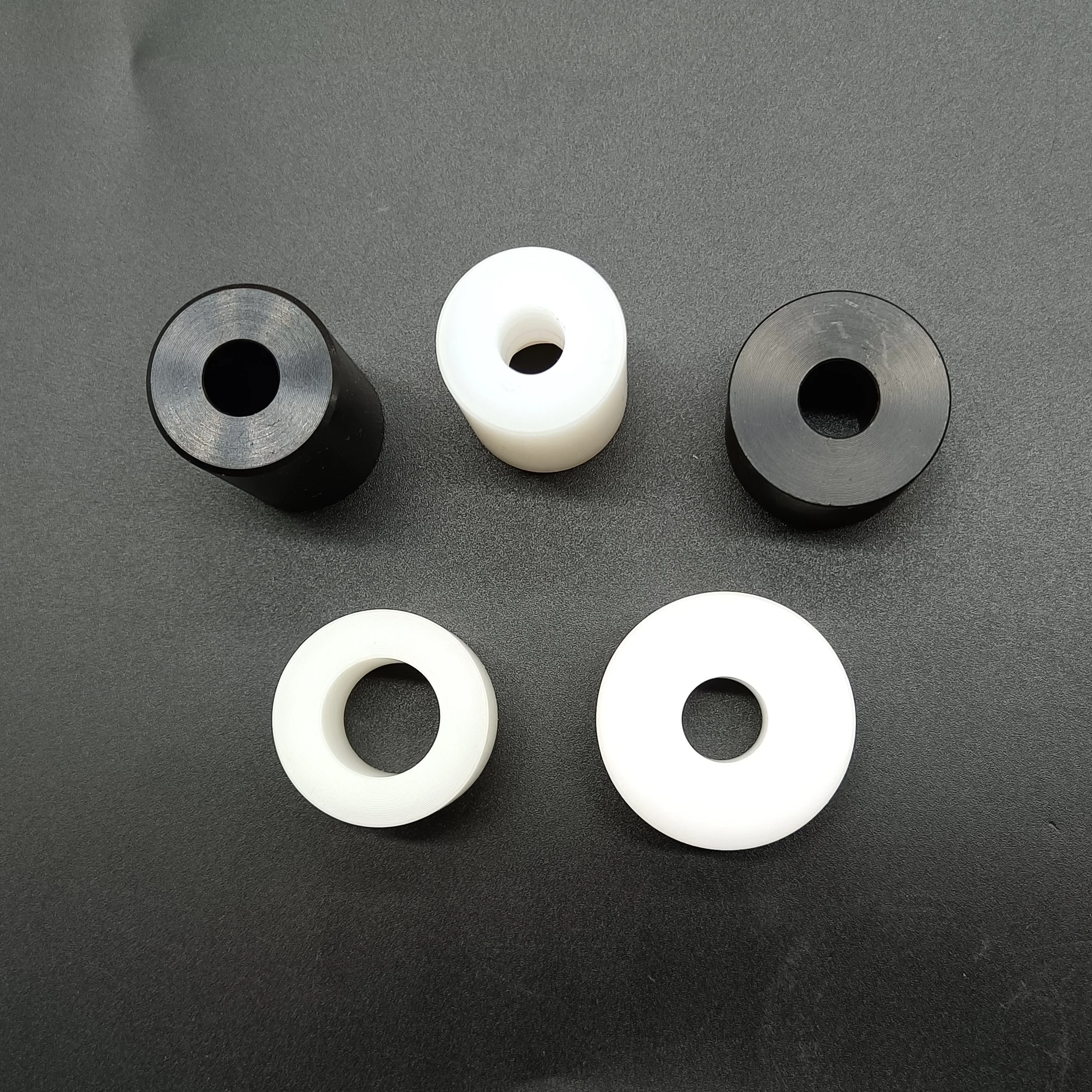 Customized Turning Machined Black POM Plastic Parts ABS POM PEEK PTFE PA PPS Delrin Plastic Parts CNC Turned Machined Parts