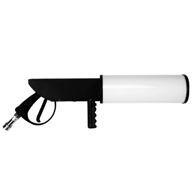 The most popular handheld CO2 gun with LED passes through a high-pressure liquid CO2 generating column
