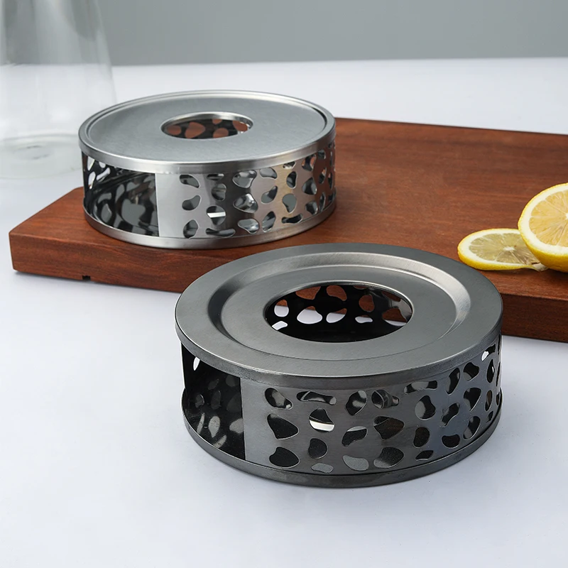 hot  Tea Pot Warmer Stainless Steel Tea Warmer with Tealight Holder silver multicolor black color