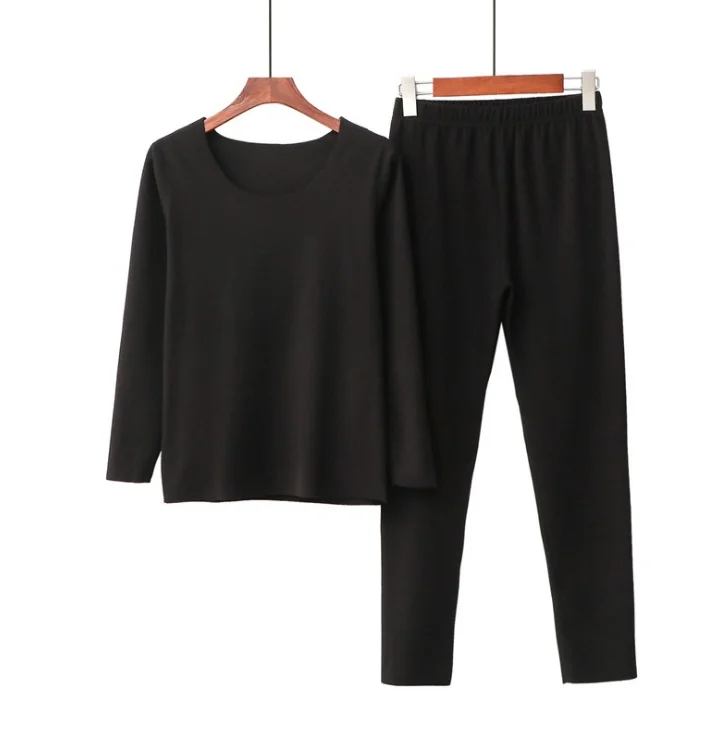 
2021 Autumn And Winter New Fever Thermal Underwear Set Autumn Clothes Long Pants Ladies Pajamas Bottoming Shirt Wholesale 