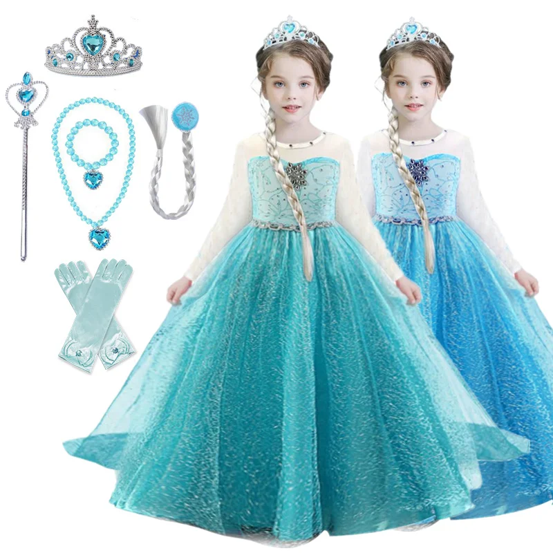 Dress For Girls Kids Princess Costume Halloween Fancy Party Cosplay Dress Up 4 5 6 7 8 9 10 Year Children Clothes Disguise