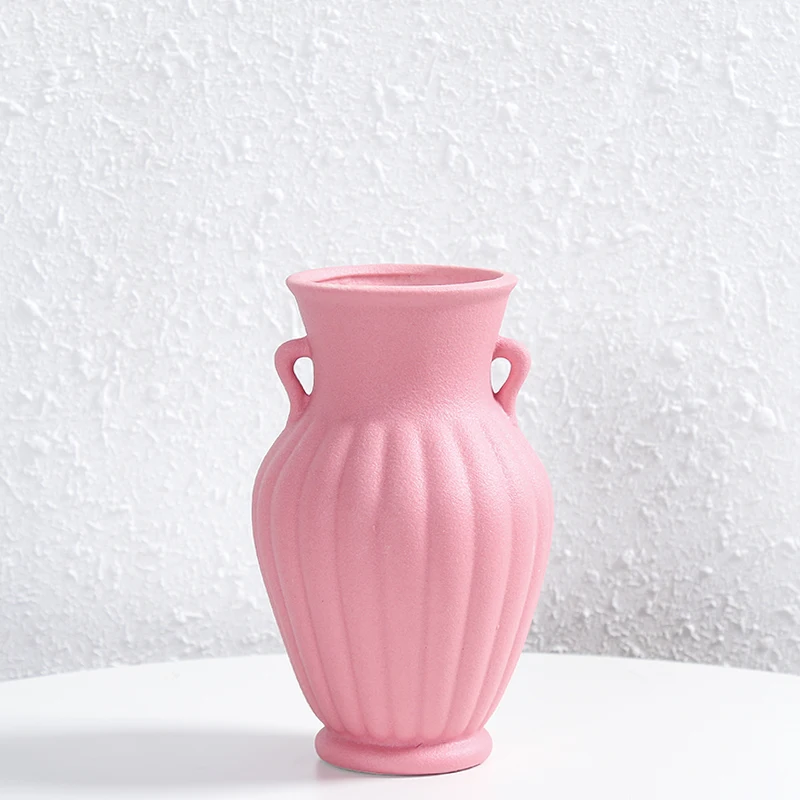 Minimalist House Decoration Vase Interior Accessories Tabletop Decorative Flower Vase White Ceramic Vase For Home Decor