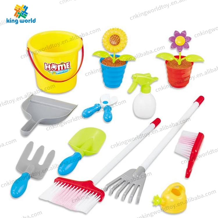 Kids Play House Garden Cleaning Toy Set 12 Piece Set Outdoor Toys Gardening Tools Toys