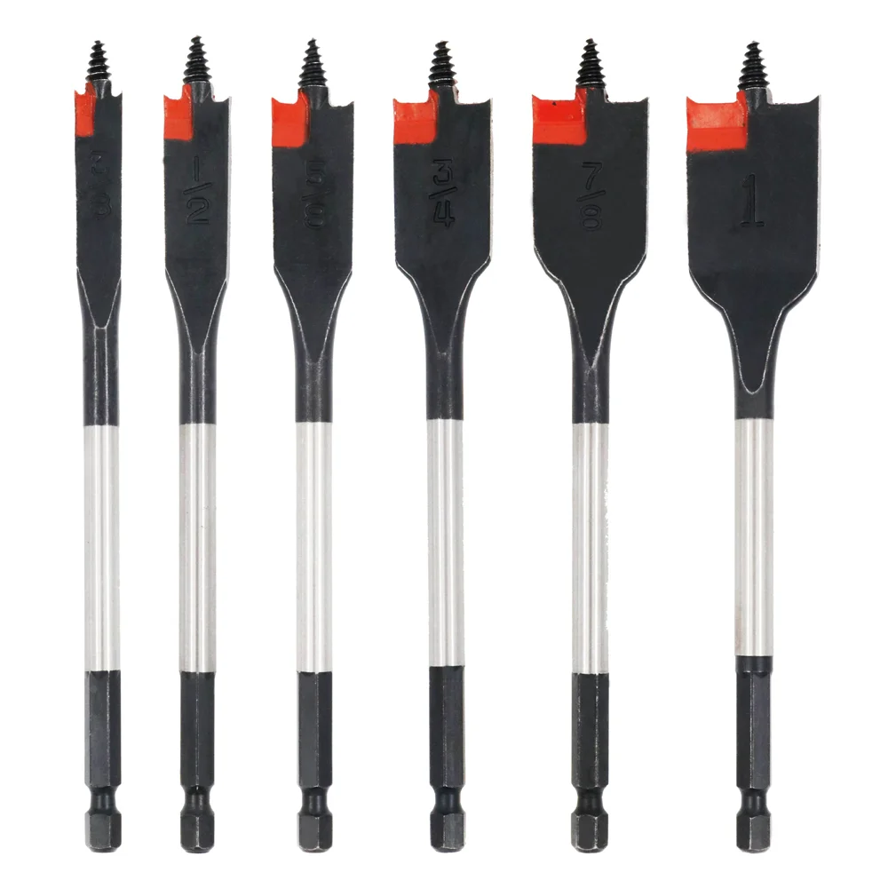 High Quality HCS Spade Drill Bit Set 6PC Flat Spade Drill Bit Set