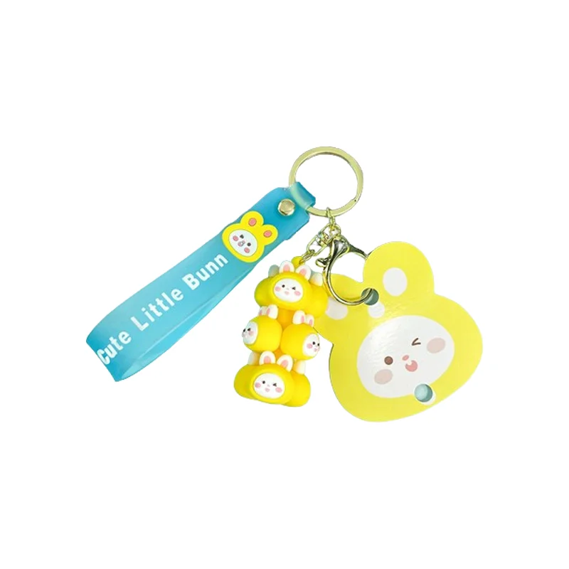 Top Seller Stacking Animal 3D PVC Key Chain Rubber Keychain  Bag Charms Accessories Key Chains for Gift
