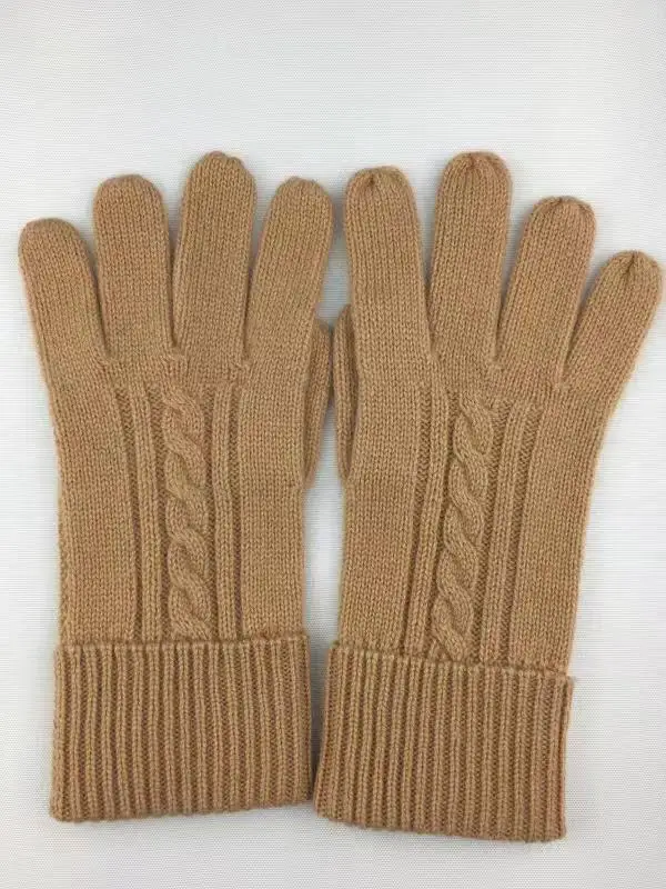 Wholesale ladies 100 cashmere gloves with cable