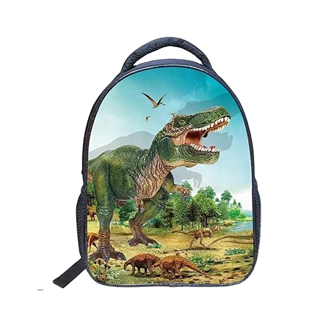 2018 New Style new semester Cool Dinosaur Animal Kids School Backpack 3D Dinosaur Drawing Children Book Bag for boy
