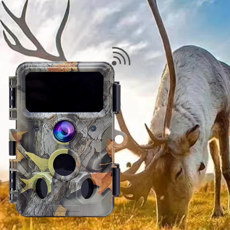 Redleaf oem outdoor ip66 30mp wildlife night vision wifi 4k 1080 fhd digital wifi hunting camera