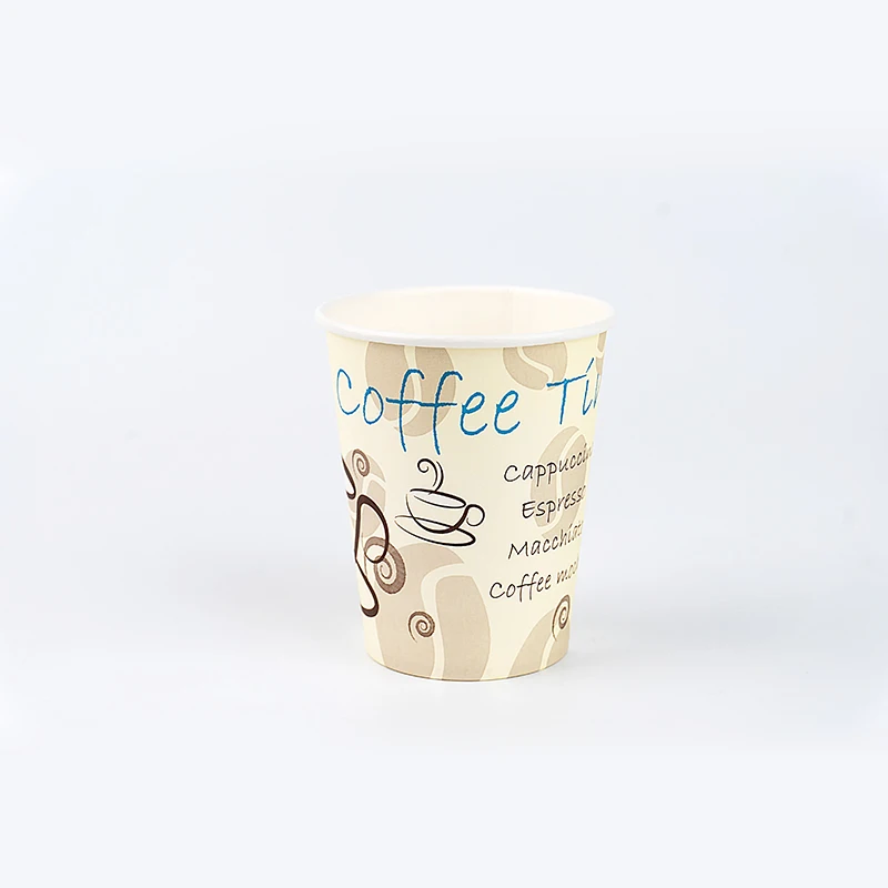 Food grade 8oz paper cup price design customized disposable manufacturer various size hot cocoa cups coffee single wall cup