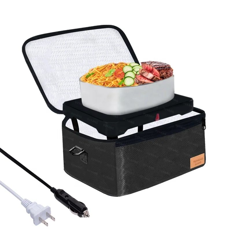 Portable Oven Personal Food Warmer Heater 12v 24v 110V Mini Microwave Electric Heated Lunch Box for Cooking and Reheating Meal
