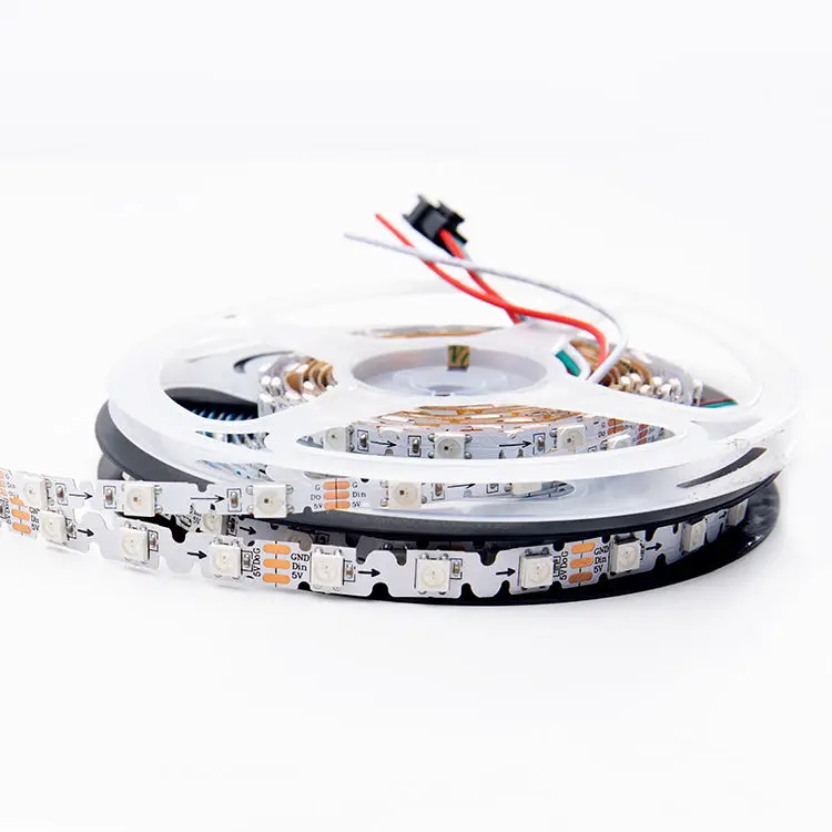 S shape Addressable Zigzag 5mm 8mm PCB WS2812B RGB LED pixel bendable 48 60 leds/m 5V full color ZIG ZAG LED Strip Light