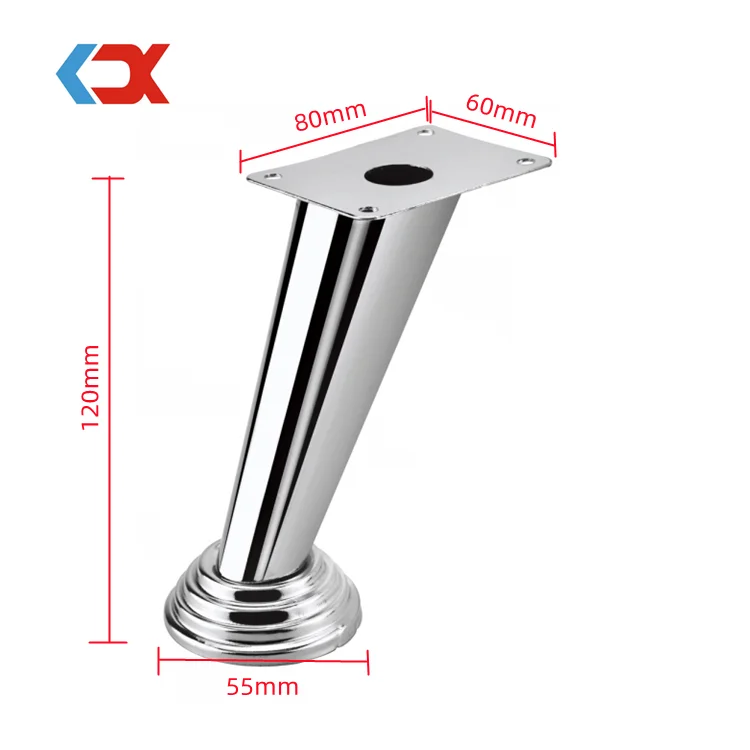 Wholesale Chromeplated Furniture Parts Metal Chair Leg Table Support Bed Feet Iron Sofa Legs