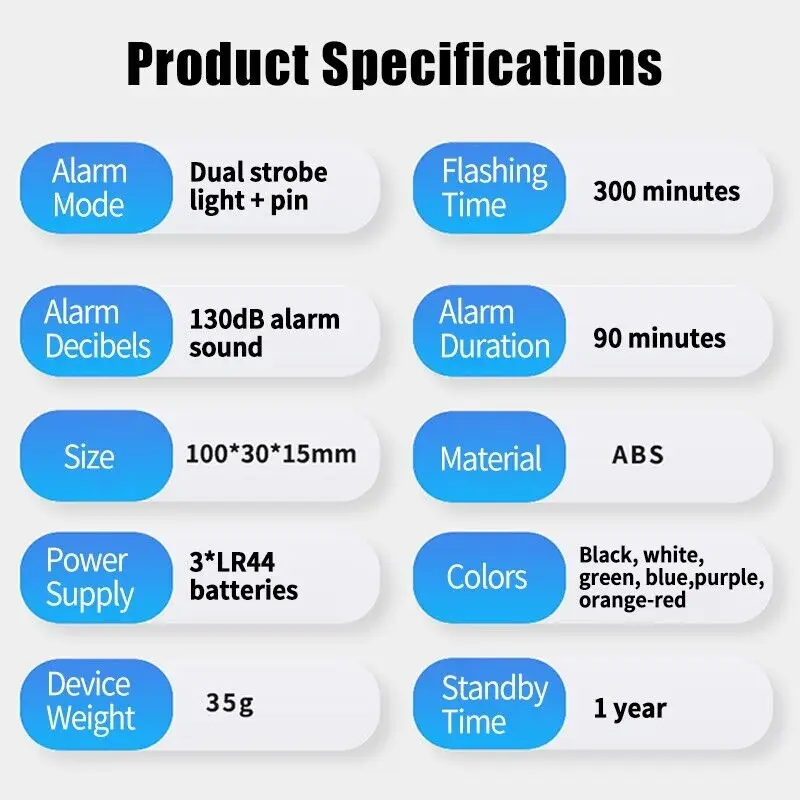 Personal Self Defense Alarm,130db Self Defense Siren Safety Alarm For Women Girl, Personal Keychain Alarm