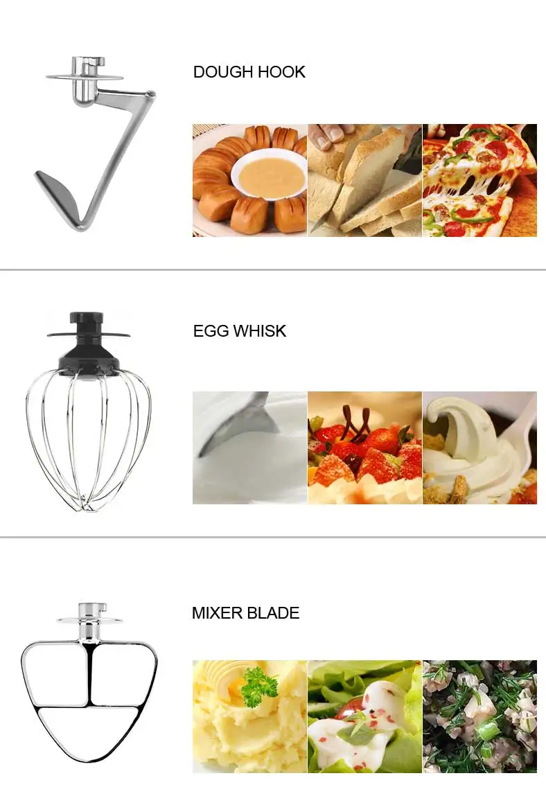 Factory OEM 1300W  food mixer dough 5 kg china stand mixer  batidora planetaria