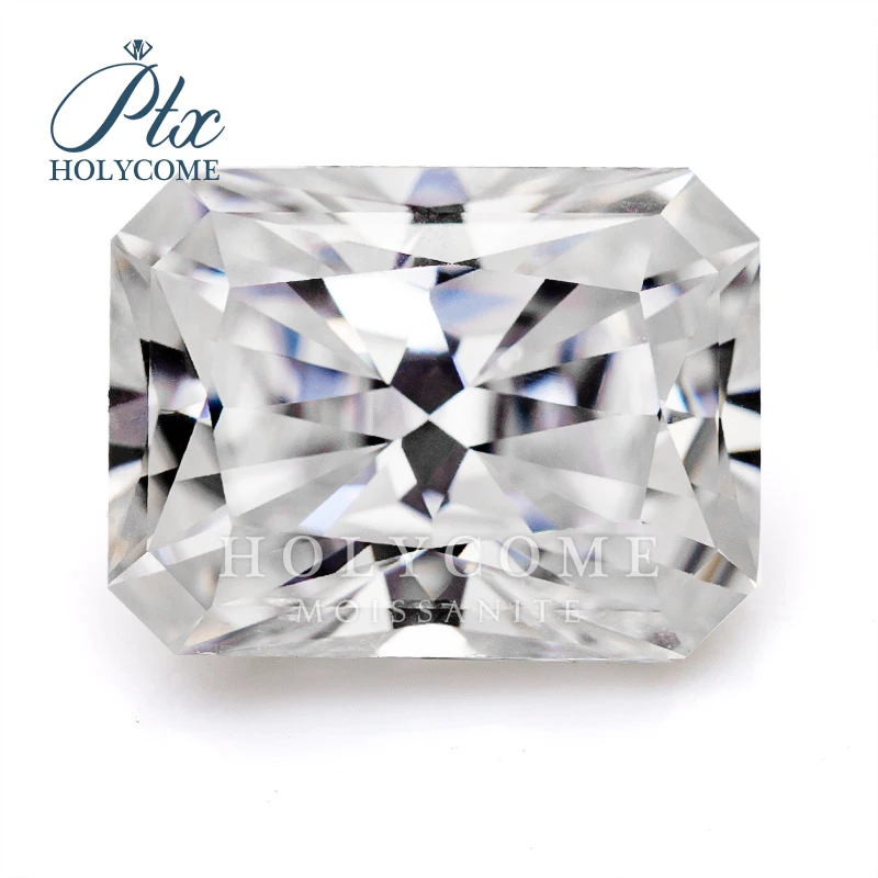 2x4-10x13  D EF VVS1 HandMade Holycome Moissanite Diamond Test Positive Radiant Cut Ring Gra Certificated  Natural Color