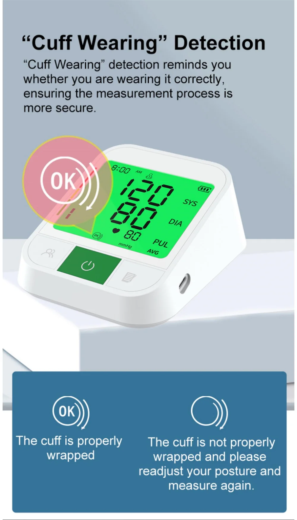 Hot Model BP Monitor Customization Big Screen Digital Blood Pressure Machine Upper Arm Blood Pressure Monitor