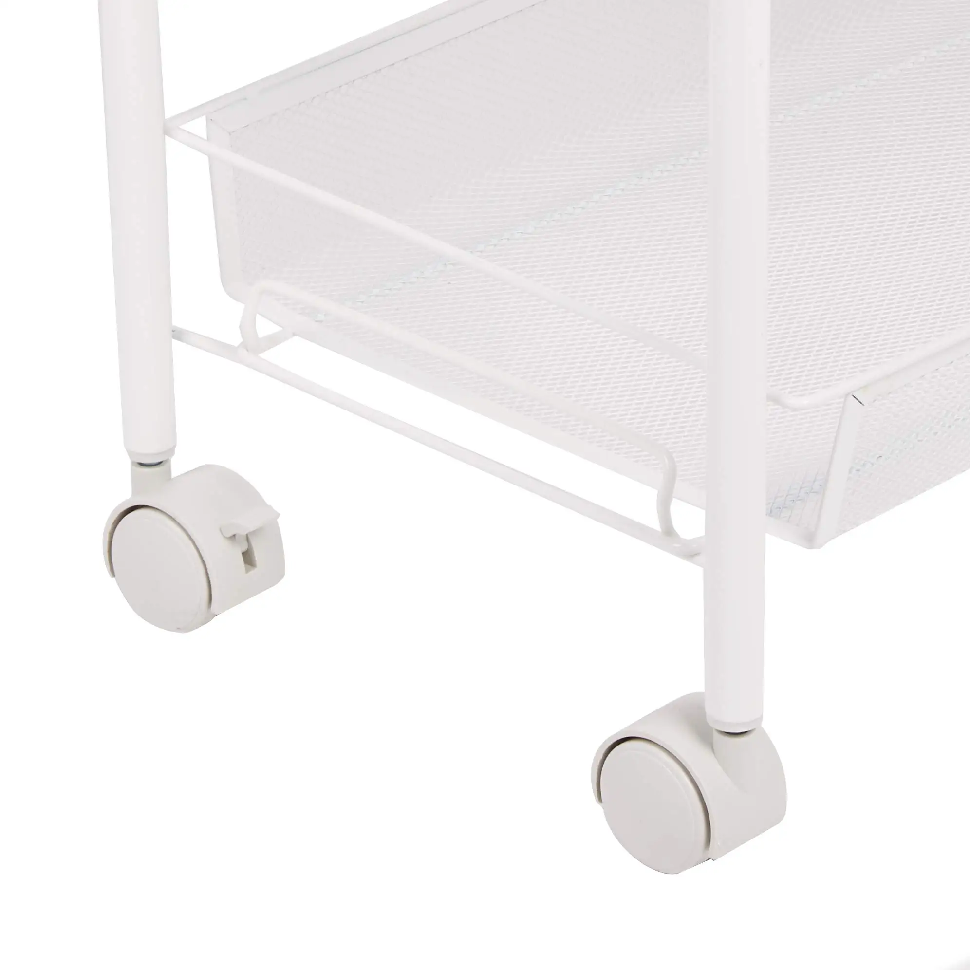 Wholesale Kitchen Multi-purpose 3 Tiers Iron Vegetable Trolley Movable Storage Metal Utility Rolling Cart With Wheel
