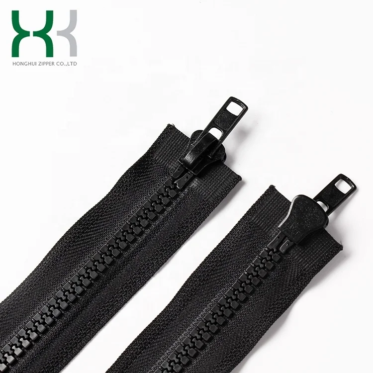 Clothing accessories black diamond plastic fly teeth zipper