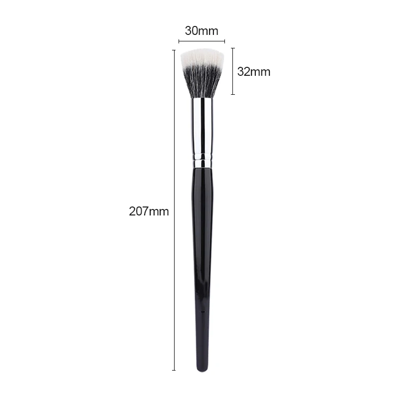 Face vegan wooden handle synthetic hair private label stippling