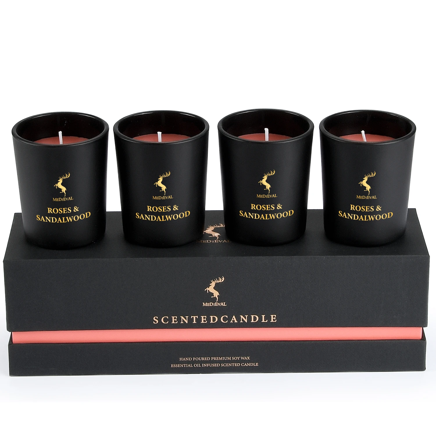 Luxury Matte Black Glass Jar Organic Soy Wax and Fragrance Oils Scented Candles