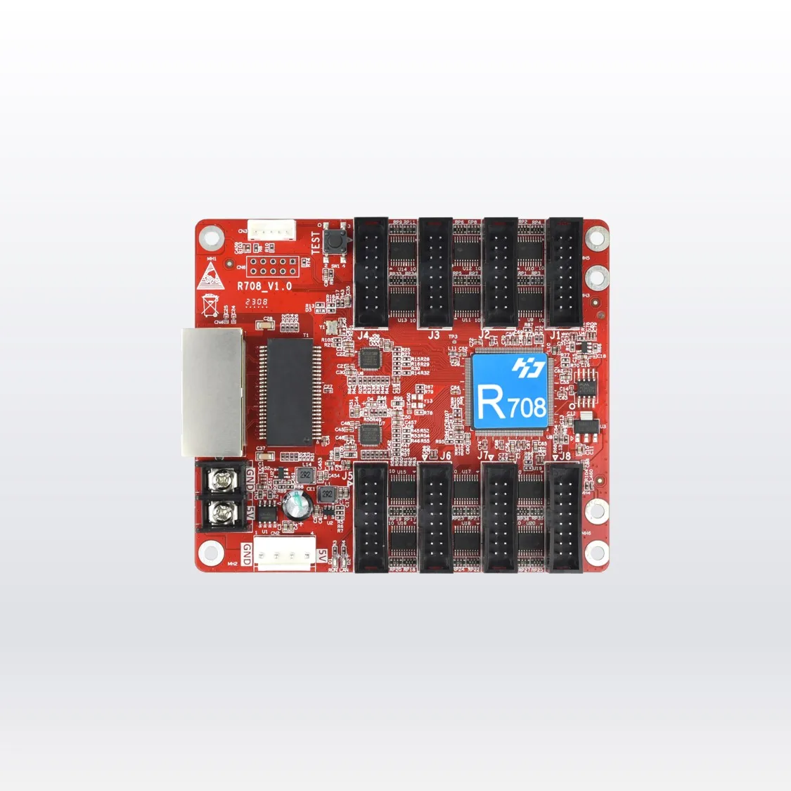 HUIDU HD-R708 R712 R716 large screen conventional LED panel receiving card R508T Work with HD-C16C C36C A3 HD-T901