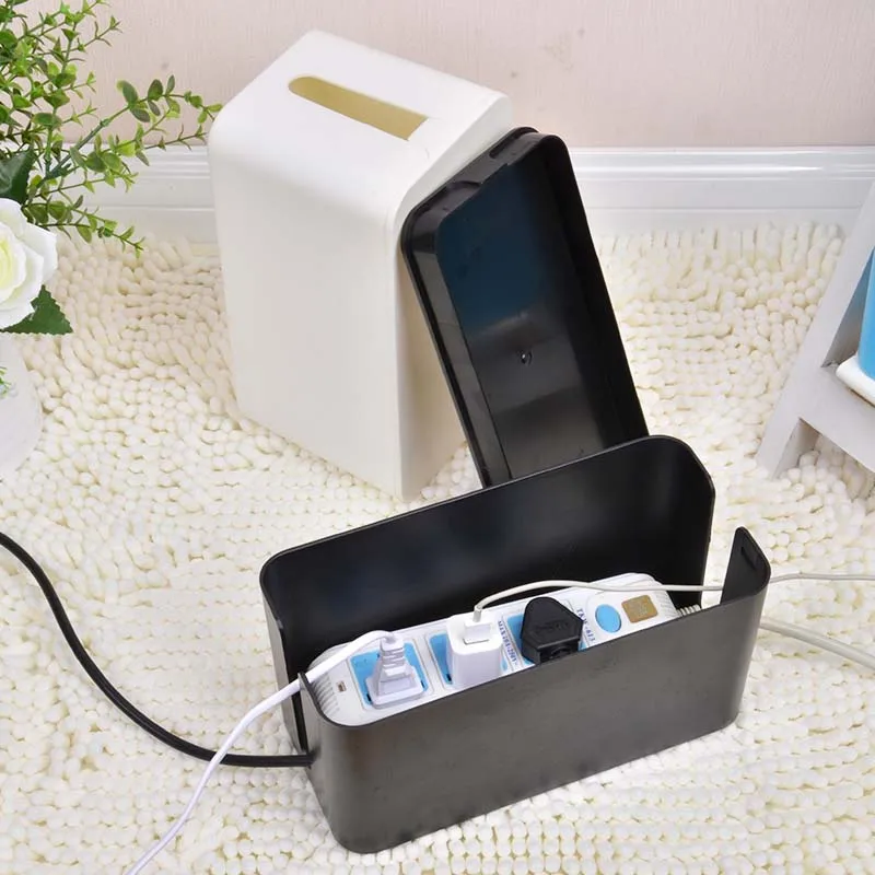 High face value plastic  cable management box with three sizes for hoom and office