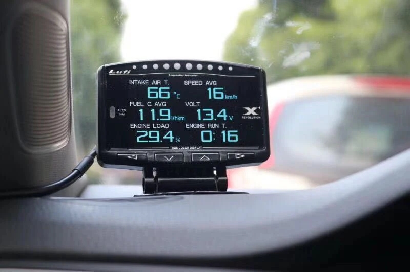 OBD2 Lufi  X1 Digital Gauge Meter Boost Oil Pressure Water Temperature Gauge Speedometer Multi Smart  Car Meter